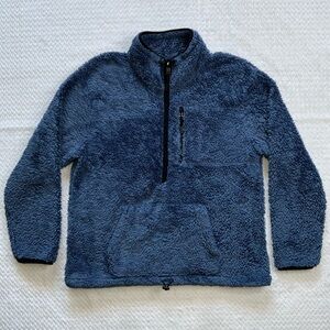 Victoria's Secret Pink Sharpa Faux Fur Quarter Zip Sweatshirt